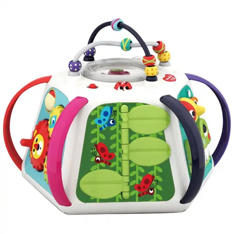 Jucarii, Copii si Bebe - Jucarii si jocuri - Jucarii bebelusi - Centre de activitati - Centru de activitati educativ pentru copii WePro Store, Piramida cu sunete si lumini, Multicolor, 6 luni + - Infinity.ro