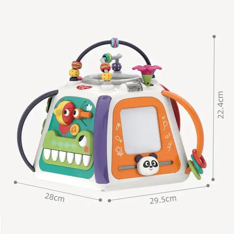 Jucarii, Copii si Bebe - Jucarii si jocuri - Jucarii bebelusi - Centre de activitati - Centru de activitati educativ pentru copii WePro Store, Piramida cu sunete si lumini, Multicolor, 6 luni + - Infinity.ro