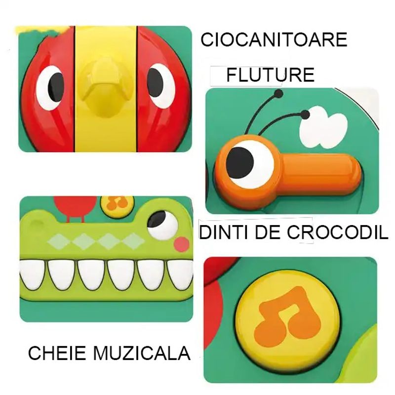 Jucarii, Copii si Bebe - Jucarii si jocuri - Jucarii bebelusi - Centre de activitati - Centru de activitati educativ pentru copii WePro Store, Piramida cu sunete si lumini, Multicolor, 6 luni + - Infinity.ro