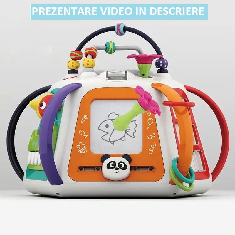 Jucarii, Copii si Bebe - Jucarii si jocuri - Jucarii bebelusi - Centre de activitati - Centru de activitati educativ pentru copii WePro Store, Piramida cu sunete si lumini, Multicolor, 6 luni + - Infinity.ro