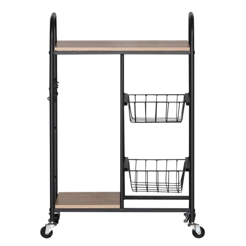 Casa si Gradina - Mobilier - Biblioteci si rafturi - Rafturi - Gheridon multifunctional Tor, negru, 57x30x85 cm - Infinity.ro
