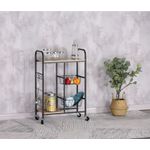 Casa si Gradina - Mobilier - Biblioteci si rafturi - Rafturi - Gheridon multifunctional Tor, negru, 57x30x85 cm - Infinity.ro