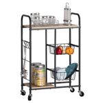 Casa si Gradina - Mobilier - Biblioteci si rafturi - Rafturi - Gheridon multifunctional Tor, negru, 57x30x85 cm - Infinity.ro