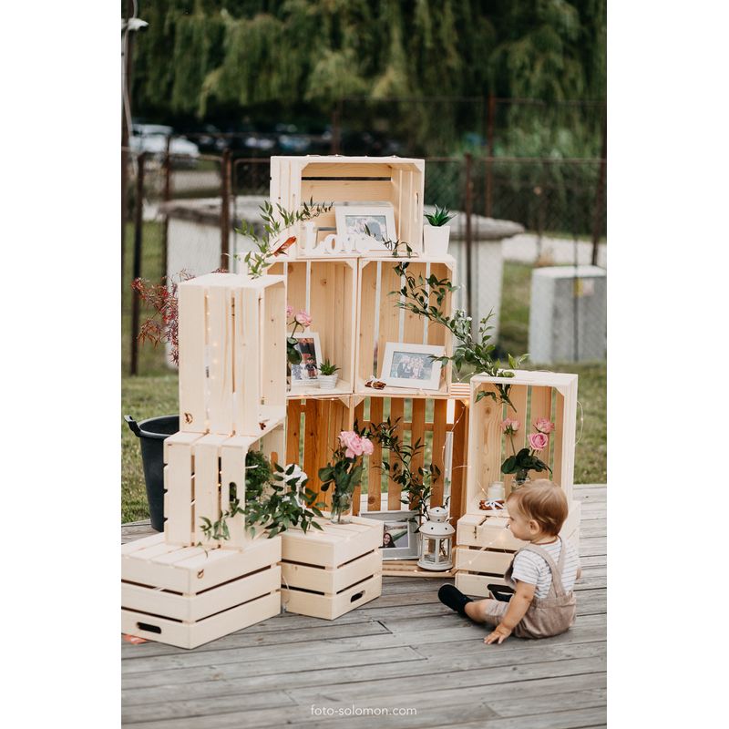 Casa si Gradina - Mobilier - Organizare si depozitare - Cutii depozitare - Ladita lemn 44x31x24 cm, UnicSpot - Infinity.ro