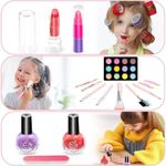 Jucarii, Copii si Bebe - Jucarii si jocuri - Jucarii de rol - Frumusete, bijuterii si accesorii fetite - Trusa de machiaj pentru copii, pudra cu sclipici, non toxic, rubin, Roz, + 3 ani - Infinity.ro