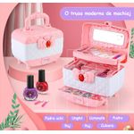 Jucarii, Copii si Bebe - Jucarii si jocuri - Jucarii de rol - Frumusete, bijuterii si accesorii fetite - Trusa de machiaj pentru copii, pudra cu sclipici, non toxic, rubin, Roz, + 3 ani - Infinity.ro