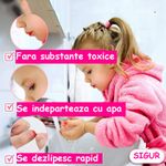 Jucarii, Copii si Bebe - Jucarii si jocuri - Jucarii de rol - Frumusete, bijuterii si accesorii fetite - Trusa de machiaj pentru copii, pudra cu sclipici, non toxic, rubin, Roz, + 3 ani - Infinity.ro