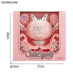 Jucarii, Copii si Bebe - Jucarii si jocuri - Jucarii de rol - Frumusete, bijuterii si accesorii fetite - Trusa de machiaj pentru copii , model Pisicuta, Non-Toxic, Roz - Infinity.ro