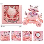 Jucarii, Copii si Bebe - Jucarii si jocuri - Jucarii de rol - Frumusete, bijuterii si accesorii fetite - Trusa de machiaj pentru copii , model Pisicuta, Non-Toxic, Roz - Infinity.ro