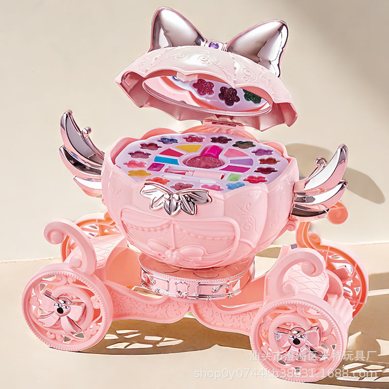 Jucarii, Copii si Bebe - Jucarii si jocuri - Jucarii de rol - Frumusete, bijuterii si accesorii fetite - Trusa de machiaj pentru copii , model Pisicuta, Non-Toxic, Roz - Infinity.ro