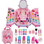 Jucarii, Copii si Bebe - Jucarii si jocuri - Jucarii de rol - Frumusete, bijuterii si accesorii fetite - Trusa de machiaj pentru copii, Gentuta, Rubin, Non Toxic, 3 ani +, Roz - Infinity.ro