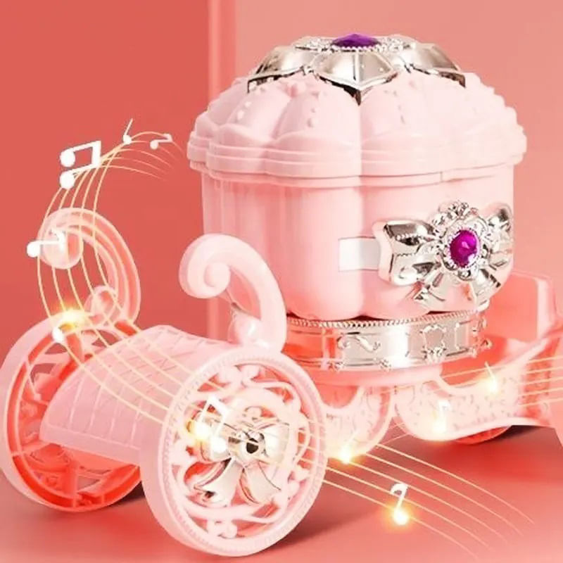 Jucarii, Copii si Bebe - Jucarii si jocuri - Jucarii de rol - Frumusete, bijuterii si accesorii fetite - Trusa de machiaj pentru copii cu masuta muzicala si lumini, Roz - Infinity.ro