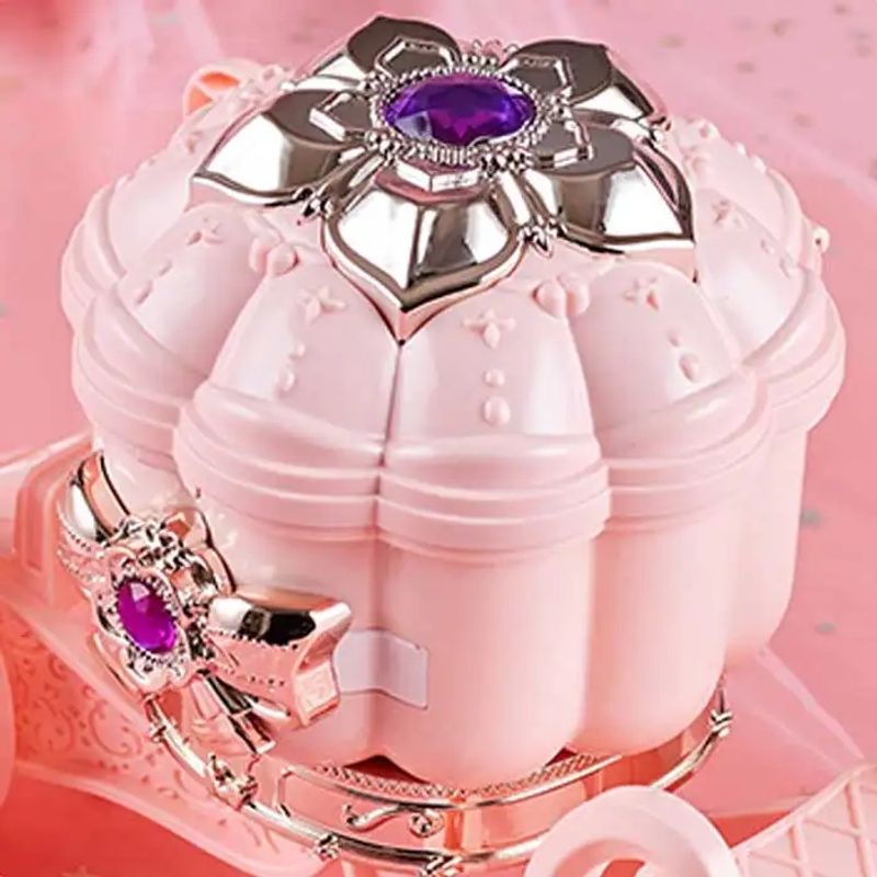 Jucarii, Copii si Bebe - Jucarii si jocuri - Jucarii de rol - Frumusete, bijuterii si accesorii fetite - Trusa de machiaj pentru copii cu masuta muzicala si lumini, Roz - Infinity.ro