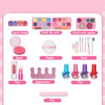 Jucarii, Copii si Bebe - Jucarii si jocuri - Jucarii de rol - Frumusete, bijuterii si accesorii fetite - Trusa de machiaj pentru copii, solubile in apa, non-toxic, Roz - Infinity.ro