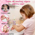 Jucarii, Copii si Bebe - Jucarii si jocuri - Jucarii de rol - Frumusete, bijuterii si accesorii fetite - Trusa de machiaj pentru copii, solubile in apa, non-toxic, Roz - Infinity.ro