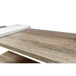 Casa si Gradina - Mobilier - Comode si corpuri - Comode - Comoda TV Heden, alb si trufe, 120x25x37 cm - Infinity.ro