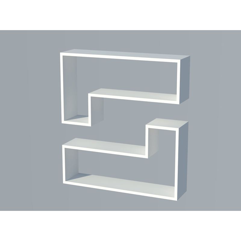 Casa si Gradina - Mobilier - Biblioteci si rafturi - Rafturi - Rafturi de perete in L Mira, 83.6x19.5x80 cm - Infinity.ro