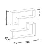 Casa si Gradina - Mobilier - Biblioteci si rafturi - Rafturi - Rafturi de perete in L Mira, 83.6x19.5x80 cm - Infinity.ro
