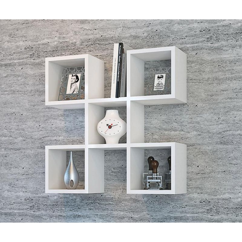 Casa si Gradina - Mobilier - Biblioteci si rafturi - Rafturi - Raft de perete geometric Nora, 67.2x19.5x67.2 cm - Infinity.ro