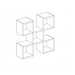 Casa si Gradina - Mobilier - Biblioteci si rafturi - Rafturi - Raft de perete geometric Nora, 67.2x19.5x67.2 cm - Infinity.ro