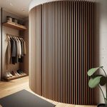 Casa si Gradina - Constructii - Materiale constructii - Placi decorative - Set 4 buc Riflaj acustic flexibil,nuc,240x60x0.8cm - Infinity.ro