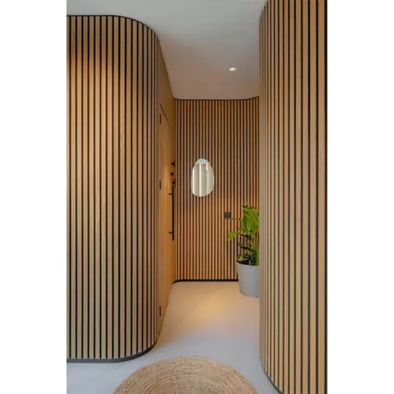 Casa si Gradina - Constructii - Materiale constructii - Placi decorative - Set 4 buc Riflaj acustic flexibil,nuc,240x60x0.8cm - Infinity.ro