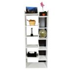 Casa si Gradina - Mobilier - Biblioteci si rafturi - Etajere - Etajera living Haby, alb, 61x22x162 cm - Infinity.ro