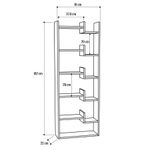 Casa si Gradina - Mobilier - Biblioteci si rafturi - Etajere - Etajera living Haby, alb, 61x22x162 cm - Infinity.ro