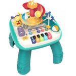 Jucarii, Copii si Bebe - Jucarii si jocuri - Jucarii bebelusi - Jucarii interactive bebelusi - Masa educativa pentru copii multifunctionala WePro Store, tobogan si pian, Sunete si Lumini, ratusca, minge, 3 ani + - Infinity.ro