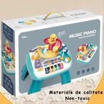 Jucarii, Copii si Bebe - Jucarii si jocuri - Jucarii bebelusi - Jucarii interactive bebelusi - Masa educativa pentru copii multifunctionala WePro Store, tobogan si pian, Sunete si Lumini, ratusca, minge, 3 ani + - Infinity.ro