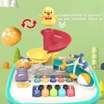 Jucarii, Copii si Bebe - Jucarii si jocuri - Jucarii bebelusi - Jucarii interactive bebelusi - Masa educativa pentru copii multifunctionala WePro Store, tobogan si pian, Sunete si Lumini, ratusca, minge, 3 ani + - Infinity.ro