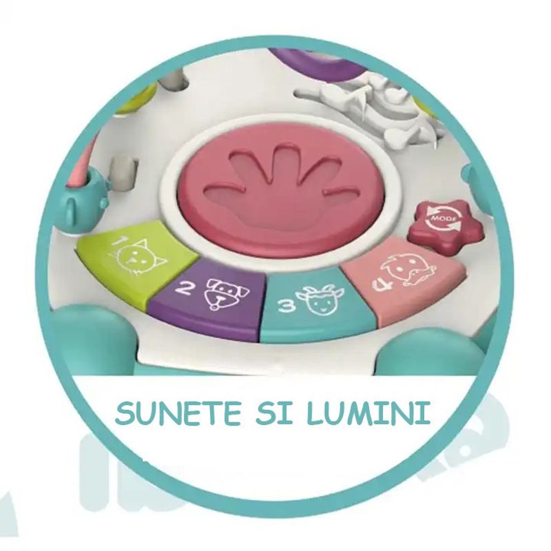 Jucarii, Copii si Bebe - Jucarii si jocuri - Jucarii bebelusi - Jucarii interactive bebelusi - Jucarie Educativa Si Interactiva 7 in 1 Pentru Copii WePro Store, Centru Activitati 5 Laturi, Model Rata, 3 Ani+ - Infinity.ro