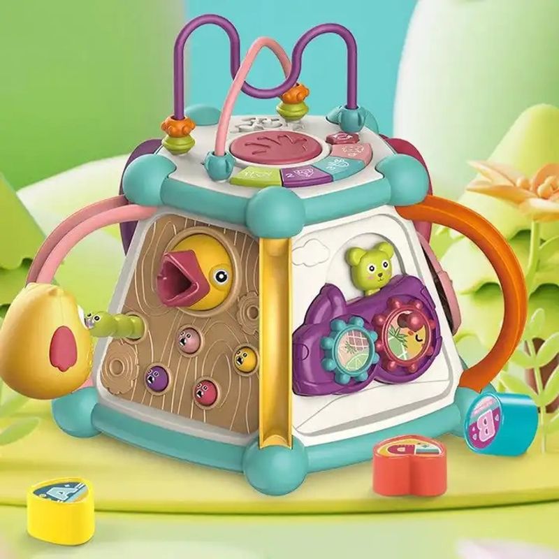 Jucarii, Copii si Bebe - Jucarii si jocuri - Jucarii bebelusi - Jucarii interactive bebelusi - Jucarie Educativa Si Interactiva 7 in 1 Pentru Copii WePro Store, Centru Activitati 5 Laturi, Model Rata, 3 Ani+ - Infinity.ro