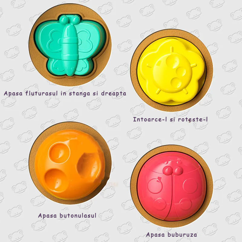 Jucarii, Copii si Bebe - Jucarii si jocuri - Jucarii bebelusi - Jucarii interactive bebelusi - Jucarie Senzoriala pentru Bebelusi, Ferma cu Animale, Butoane cu Joc, Motricitate, Fluier, 18 Luni+ - Infinity.ro