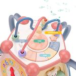 Jucarii, Copii si Bebe - Jucarii si jocuri - Jucarii bebelusi - Jucarii interactive bebelusi - Jucarie Interactiva 7 In 1 Pentru Copii, Centru De Activitati Cu 5 Laturi, Sunete Si Lumini, Figuri Geometrice, 3 Ani + - Infinity.ro