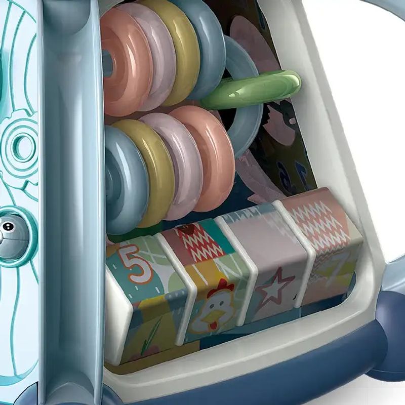 Jucarii, Copii si Bebe - Jucarii si jocuri - Jucarii bebelusi - Jucarii interactive bebelusi - Jucarie Interactiva 7 In 1 Pentru Copii, Centru De Activitati Cu 5 Laturi, Sunete Si Lumini, Figuri Geometrice, 3 Ani + - Infinity.ro