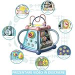 Jucarii, Copii si Bebe - Jucarii si jocuri - Jucarii bebelusi - Jucarii interactive bebelusi - Jucarie Interactiva 7 In 1 Pentru Copii, Centru De Activitati Cu 5 Laturi, Sunete Si Lumini, Figuri Geometrice, 3 Ani + - Infinity.ro