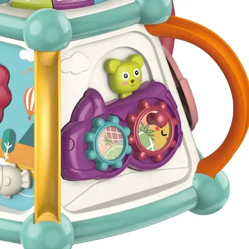 Jucarii, Copii si Bebe - Jucarii si jocuri - Jucarii bebelusi - Jucarii interactive bebelusi - Jucarie Educationala Si Interactiva 7 In 1 Pentru Copii, Centru De Activitati, Sunete si Lumini, Model Soare, 3 Ani + - Infinity.ro