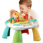 Jucarii, Copii si Bebe - Jucarii si jocuri - Jucarii bebelusi - Jucarii interactive bebelusi - Masuta Interactiva Bebelusi 2 in 1, cu Lumini si Sunete, Tobe, Trenulet, Pian, Simulator de Condus, 18 luni + - Infinity.ro