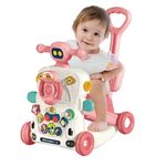 Jucarii, Copii si Bebe - Carucioare si articole de transport - Premergatoare - Premergator si Antemergator Multifunctional 6 in 1, Balansoar, Trotineta, Scuter, Centru Activitati, Roz, 6 Luni+ - Infinity.ro