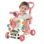 Jucarii, Copii si Bebe - Carucioare si articole de transport - Premergatoare - Premergator si Antemergator Multifunctional 6 in 1, Balansoar, Trotineta, Scuter, Centru Activitati, Roz, 6 Luni+ - Infinity.ro