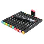 Carti si Birotica - Birotica - Instrumente de scris - Markere si carioci - Set 48 Markere Duble WePro Store, Profesionale, Subtire Si Gros, Cerneala Pe Baza De Alcool, Geanta Depozitare - Infinity.ro