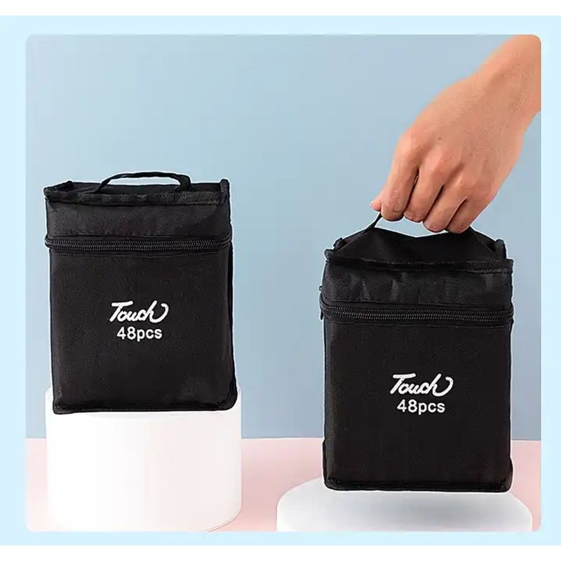 Carti si Birotica - Birotica - Instrumente de scris - Markere si carioci - Set 48 Markere Duble WePro Store, Profesionale, Subtire Si Gros, Cerneala Pe Baza De Alcool, Geanta Depozitare - Infinity.ro