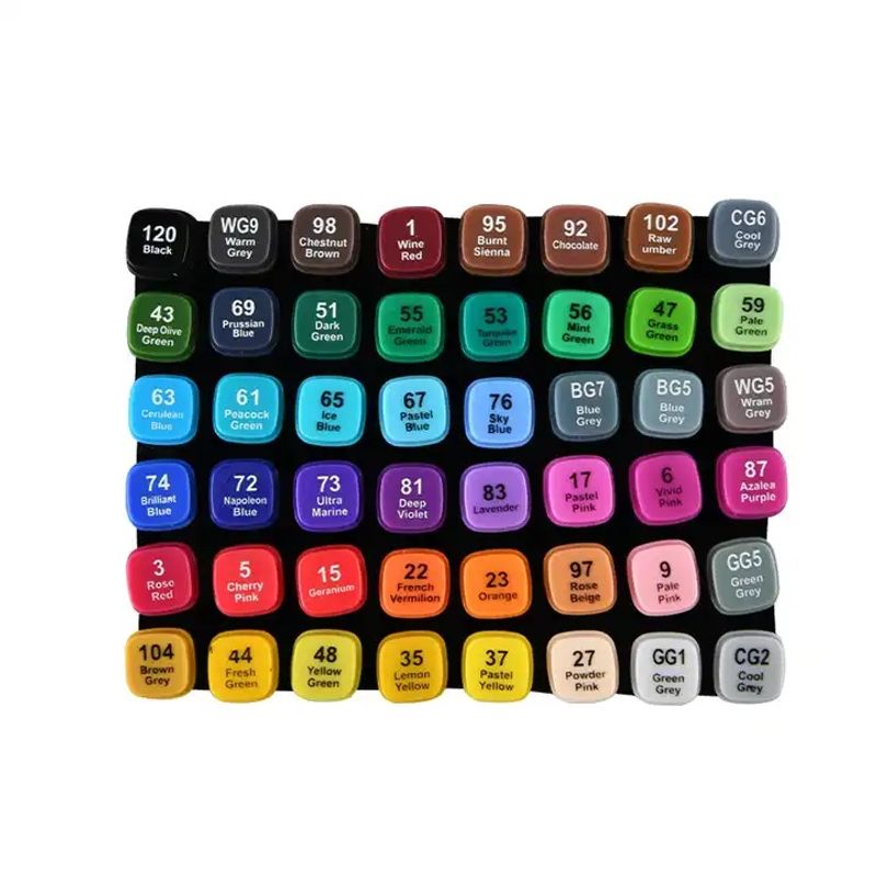 Carti si Birotica - Birotica - Instrumente de scris - Markere si carioci - Set 48 Markere Duble WePro Store, Profesionale, Subtire Si Gros, Cerneala Pe Baza De Alcool, Geanta Depozitare - Infinity.ro