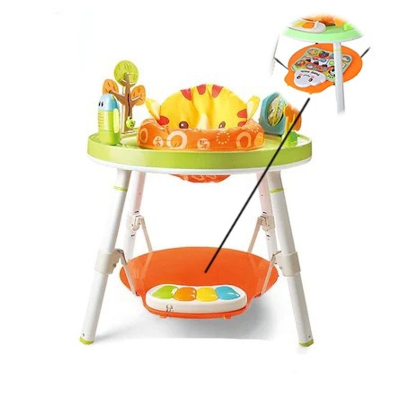 Jucarii, Copii si Bebe - Jucarii si jocuri - Jucarii de exterior - Balansoare copii - Saritor pentru copii cu centru de activitati si pian, 3 in 1, Baby jumper, Model leu, 6 luni + - Infinity.ro