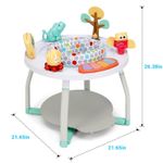 Jucarii, Copii si Bebe - Jucarii si jocuri - Jucarii de exterior - Balansoare copii - Saritor pentru copii 5 in 1 cu Masa si Centru de Activitati, Covoras Muzical, Baby Jumper, 6 luni+, Alb - Infinity.ro