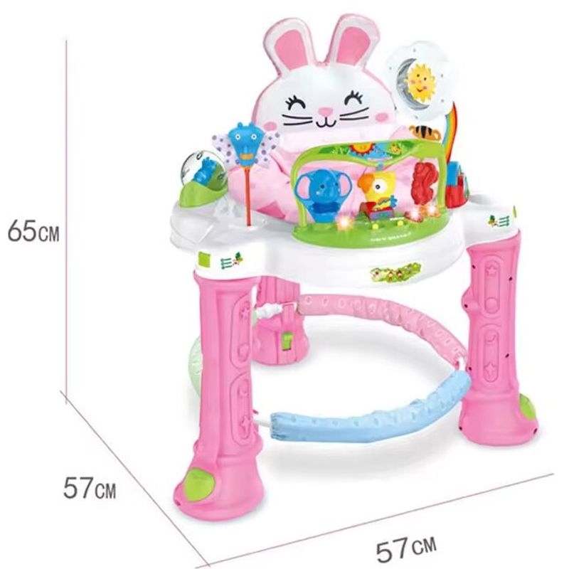 Jucarii, Copii si Bebe - Jucarii si jocuri - Jucarii de exterior - Balansoare copii - Centru de activitati pentru copii si premergator, Sunete, Lumini, Accesorii atractive, Model Iepuras, 6 luni + - Infinity.ro