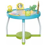 Jucarii, Copii si Bebe - Jucarii si jocuri - Jucarii de exterior - Balansoare copii - Saritor pentru copii 5 in 1 cu Masa si Centru de Activitati, Covoras Muzical, Baby Jumper, 6 luni+, Albastru - Infinity.ro