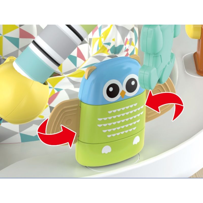 Jucarii, Copii si Bebe - Jucarii si jocuri - Jucarii de exterior - Balansoare copii - Saritor pentru copii cu Centru de Activitati, Baby Jumper, Sunete, Lumini si Accesorii interactive, Alb - Infinity.ro