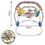 Jucarii, Copii si Bebe - Jucarii si jocuri - Jucarii de exterior - Balansoare copii - Saritor pentru copii cu Centru de Activitati, Baby Jumper, Sunete, Lumini si Accesorii interactive, Alb - Infinity.ro